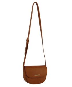Fashionable Small Crossbody Bag D-0755 BROWN